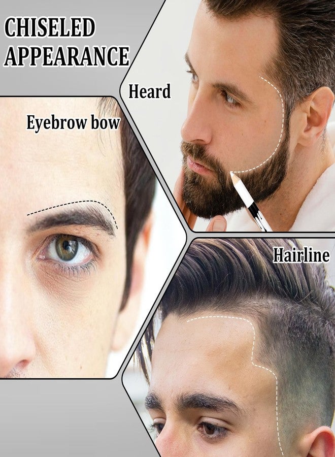 BOHUIZ 12Pcs Barber Pencil with 2 Sharpener, Magic Hairline Pencils for Lineup Beard Shaping Beard Guide Pen Barber Chalk for Men Beards Hair Makeup Design White Black Dark Brown Light Brown - Image 4
